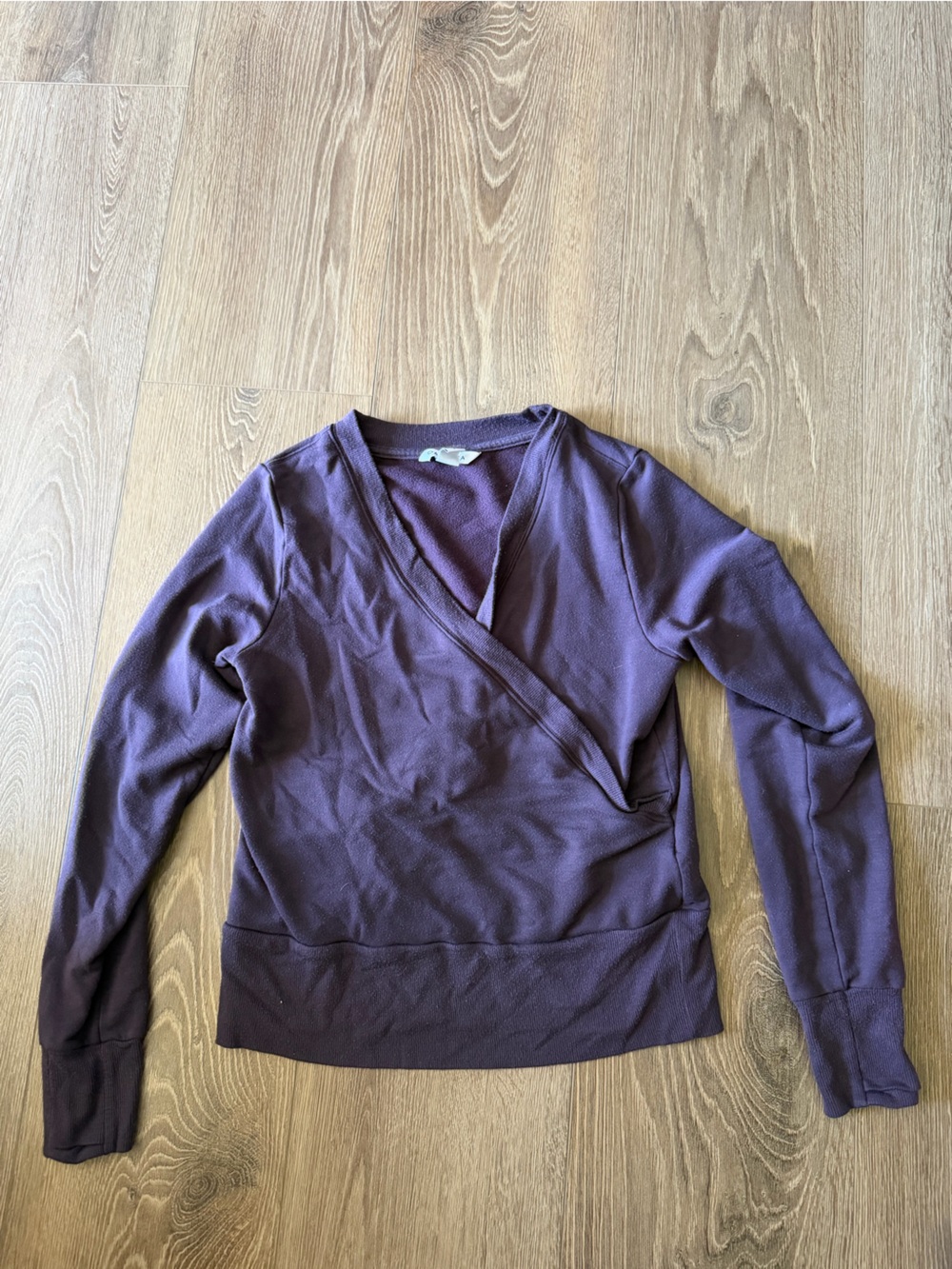 Athleta Plum Wrap-Style Long Sleeve Top